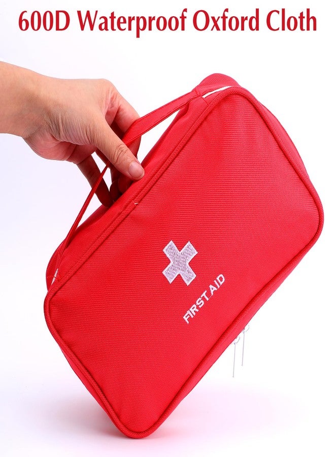 AojSup 8 Pack Empty First Aid Bag, Emergency Bag Empty, First Aid Case, Portable Medical Storage Pouch for Camping Hiking Travel Home Office (Red) - Image 4